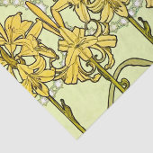 Alfonse Mucha Art Nouveau Lily Floral Pattern Tissuepapier (Detail)