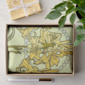 Alfonse Mucha Art Nouveau Lily Floral Pattern Tissuepapier (Geschenk)