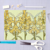 Alfonse Mucha Art Nouveau Lily Floral Pattern Tissuepapier (Craft)