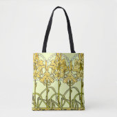 Alfonse Mucha Art Nouveau Lily Floral Pattern Tote Bag (Voorkant)