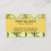 Alfonse Mucha Art Nouveau Lily Floral Pattern Visitekaartje (Achterkant)