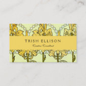 Alfonse Mucha Art Nouveau Lily Floral Pattern Visitekaartje (Voorkant)