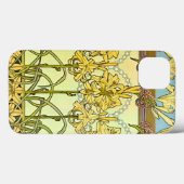 Alfonse Mucha Art Nouveau lily patroon Case-Mate iPhone Case (Achterkant (horizontaal))