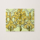Alfonse Mucha Art Nouveau lily patroon Legpuzzel (Horizontaal)