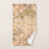 Alfonse Mucha Art Nouveau Peonies Bad Handdoek (Handdoek)