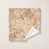 Alfonse Mucha Art Nouveau Peonies Bad Handdoek (Wasdoekje)