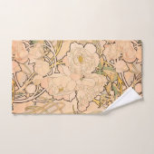 Alfonse Mucha Art Nouveau Peonies Bad Handdoek (Handdoek)