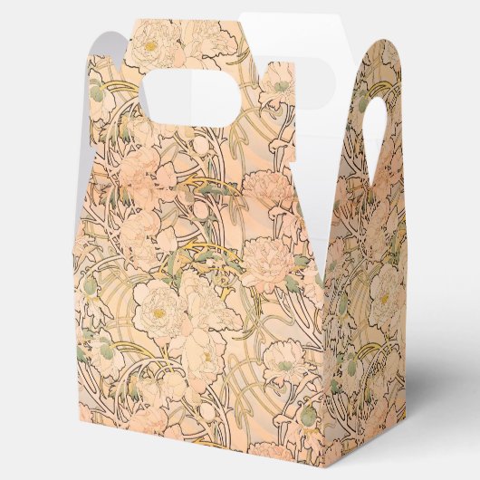 Alfonse Mucha Art Nouveau Peonies Bedankdoosjes (Geopend)