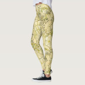 Alfonse Mucha Art Nouveau Peonies Botanical Art Leggings (Links)