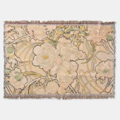 Alfonse Mucha Art Nouveau Peonies Deken (Voorkant)