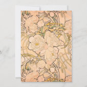 Alfonse Mucha Art Nouveau Peonies Kaart (Achterkant)