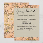 Alfonse Mucha Art Nouveau Peonies Kaart (Voorkant / Achterkant)