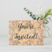 Alfonse Mucha Art Nouveau Peonies Kaart (Staand voorkant)