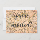 Alfonse Mucha Art Nouveau Peonies Kaart (Voorkant)