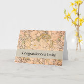 Alfonse Mucha Art Nouveau Peonies Kaart (Gele Bloem)