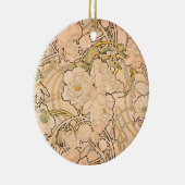 Alfonse Mucha Art Nouveau Peonies Keramisch Ornament (Rechts)