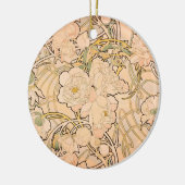 Alfonse Mucha Art Nouveau Peonies Keramisch Ornament (Links)