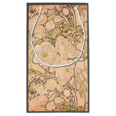 Alfonse Mucha Art Nouveau Peonies Klein Cadeauzakje (Achterkant)