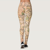 Alfonse Mucha Art Nouveau Peonies Leggings (Achterkant)