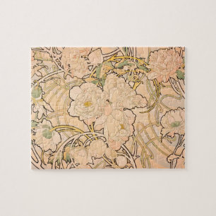 Alfonse Mucha Art Nouveau Peonies Legpuzzel