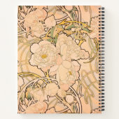 Alfonse Mucha Art Nouveau Peonies Notitieboek (Achterkant)