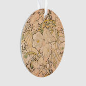 Alfonse Mucha Art Nouveau Peonies Ornament (voorkant)