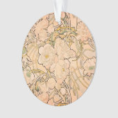 Alfonse Mucha Art Nouveau Peonies Ornament (voorkant)