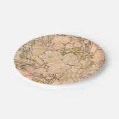 Alfonse Mucha Art Nouveau Peonies Papieren Bordje (Gekanteld)