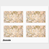 Alfonse Mucha Art Nouveau Peonies Rechthoekige Sticker (Vel)