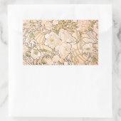 Alfonse Mucha Art Nouveau Peonies Rechthoekige Sticker (Tas)