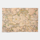 Alfonse Mucha Art Nouveau Peonies Theedoek (Horizontaal)