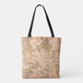 Alfonse Mucha Art Nouveau Peonies Tote Bag (Achterkant)