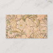 Alfonse Mucha Art Nouveau Peonies Visitekaartje (Achterkant)