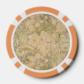Alfonse Mucha Art Nouveau Pioenen Botanische Kunst Poker Chips (Achterkant)