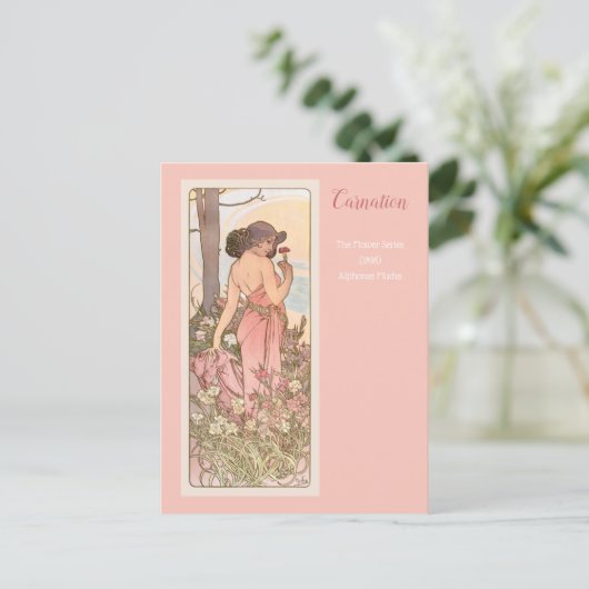 Alfonse Mucha Briefkaart (Staand voorkant)