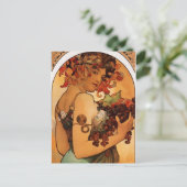 Alfonse Mucha Fruit Briefkaart (Staand voorkant)