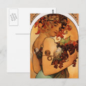 Alfonse Mucha Fruit Briefkaart (Voorkant / Achterkant)