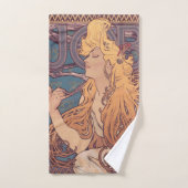 Alfonse Mucha Job Art Nouveau vrouw Bad Handdoek (Handdoek)