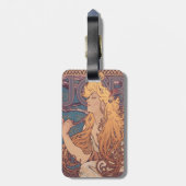 Alfonse Mucha Job Art Nouveau vrouw Bagagelabel (Achterkant verticaal)