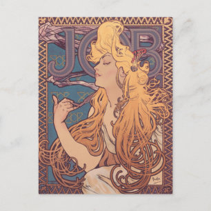 Alfonse Mucha Job Art Nouveau vrouw Briefkaart