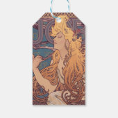 Alfonse Mucha Job Art Nouveau vrouw Cadeaulabel (Achterkant)