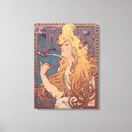 Alfonse Mucha Job Art Nouveau vrouw Canvas Afdruk