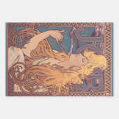 Alfonse Mucha Job Art Nouveau vrouw Inpakpapier Vel (Voorkant)
