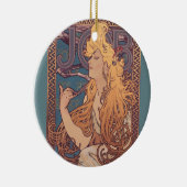 Alfonse Mucha Job Art Nouveau vrouw Keramisch Ornament (Rechts)