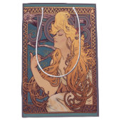 Alfonse Mucha Job Art Nouveau vrouw Medium Cadeauzakje (Voorkant)