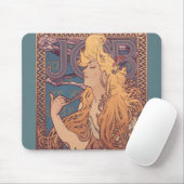 Alfonse Mucha Job Art Nouveau vrouw Muismat (Met muis)