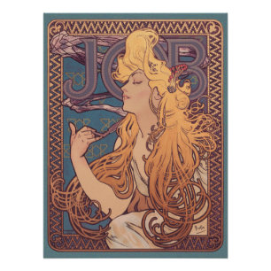 Alfonse Mucha Job Art Nouveau vrouw Perfect Poster