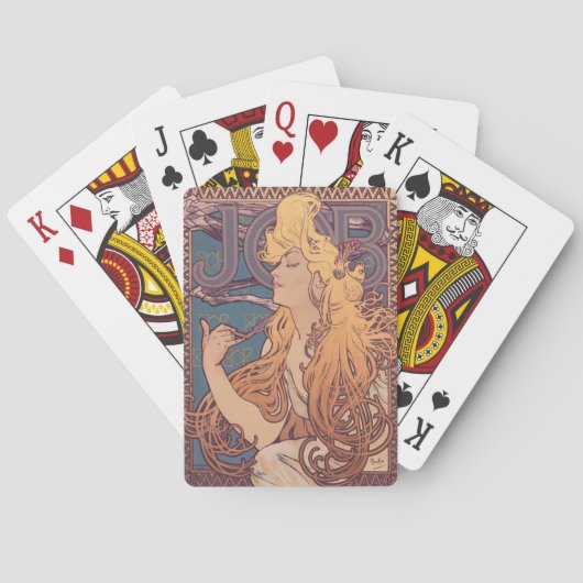 Alfonse Mucha Job Art Nouveau vrouw Pokerkaarten (Achterkant)