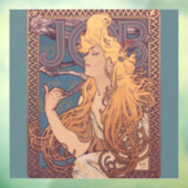 Alfonse Mucha Job Art Nouveau vrouw Raamsticker (Vel 3)