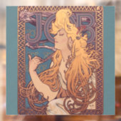 Alfonse Mucha Job Art Nouveau vrouw Raamsticker (Vel 2)